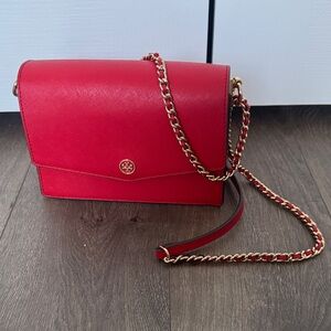 Tory Burch Red Leather Crossbody